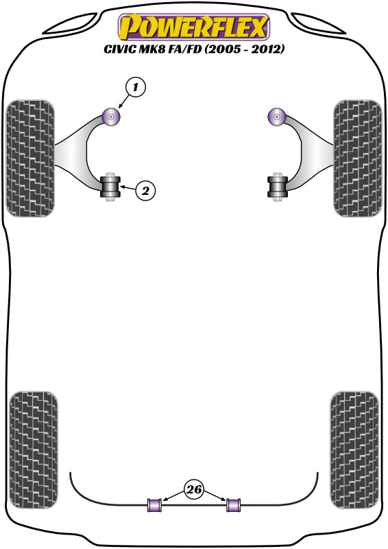 Honda Front Lower Arm Rear Bush