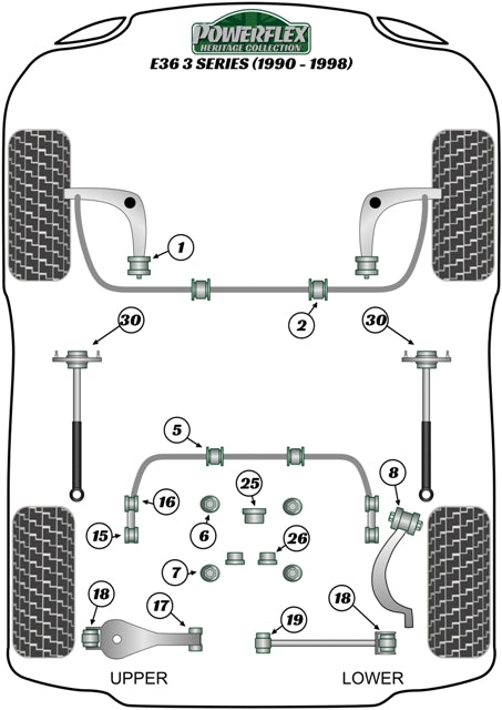 BMW Front Anti Roll Bar Mounting Bush 25mm