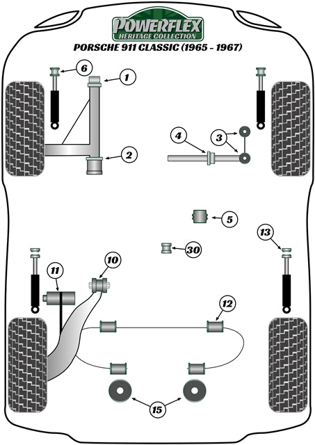 Porsche Front Stabilizer Link Rod Bush