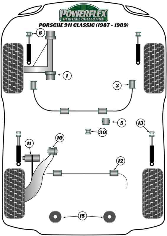 Porsche Rear Shock Upper Mounting Bush