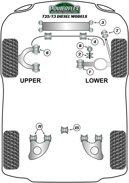 Volkswagen Transporter Rear Trailing Arm To Chassis Bush