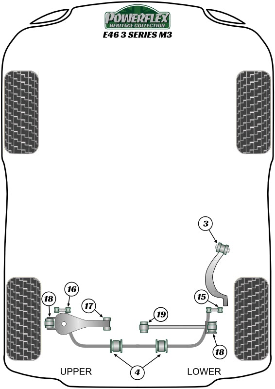 BMW 3 Series Rear Shock Top Mount Bracket and Bush 10mm