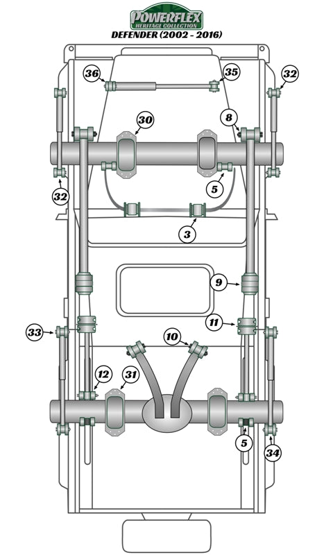 Land Rover Defender A Frame to Chassis Bush