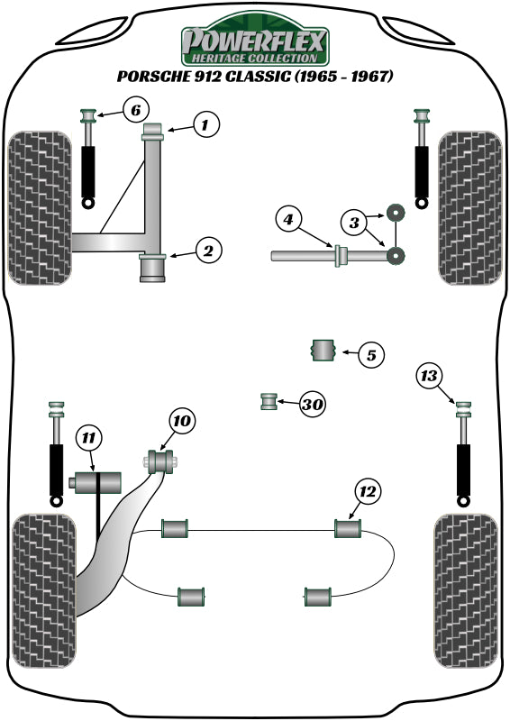 Porsche Front Stabilizer Link Rod Bush