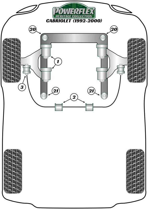 Audi Front ARB Drop Link to Wishbone Bush 12mm